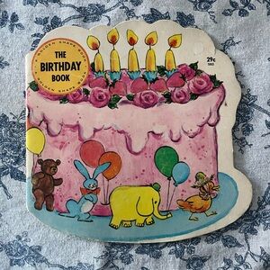 The Birthday Book Vintage 1970 A Golden Shape Book Illustrated by Jane Ike